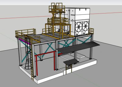 A 3 d rendering of an industrial plant.