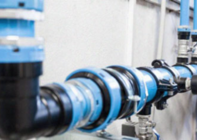 A close up of pipes in a room